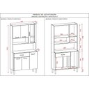 Ver imagem 4 de Armário de Cozinha Pequeno 6 Portas 1 Gaveta Golden Kits Paraná