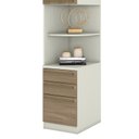 Ver imagem 3 de Mesa de Cabeceira Modulada Predileto 1 Porta e 3 Gavetas Areia/Jequitibá - Móveis Henn