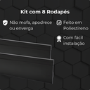 Ver imagem 5 de Kit 8 Rodapé Poliestireno 10cm X 2m Acabamento Moderno