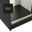 Ver mais imagens de Guarda-Roupa Casal Madesa Reno 3 Portas de Correr Preto/Branco Cor:Preto/Branco