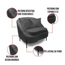 Ver imagem 3 de Poltrona Decorativa Orgânica Pé de Metal Preto Zaya Bouclê C05 - D’Rossi