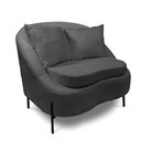 Ver imagem 5 de Poltrona Decorativa Orgânica Pé de Metal Preto Zaya Bouclê C05 - D’Rossi