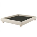 Ver imagem 1 de Cama Queen Base Box Pés Madeira 176cm Nami Facto Pérola - Nexta Casa