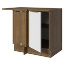 Ver imagem 5 de Balcão de Canto Madesa Lux 1 Porta 60 cm Profundidade (Com Tampo) Rustic/Branco Veludo
