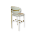 Ver imagem 4 de Banqueta Ayla Dourado Tecido Boucle Bege - Metal