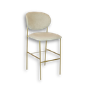 Ver imagem 1 de Banqueta Ayla Dourado Tecido Boucle Bege - Metal