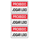 Ver imagem 1 de Combo 6 Placas De Sinalização Proibido Jogar Lixo 30x20 Acesso - P-10 F9e