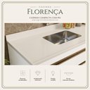 Ver imagem 3 de Armário Cozinha Modulada Compacta Balcão com Pia 120cm Florença Multimóveis MCR2451 Branco/Gelo