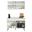 Ver imagem 5 de Armário Cozinha Modulada Compacta Balcão com Pia 120cm Florença Multimóveis MCR2451 Branco/Gelo