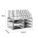 Ver mais imagens de ORGANIZADOR DE MAQUIAGEM ACRILICO 5 GAVETAS 16 DIVISORIAS PORTA BATOM COSMETICOS PINCEIS CAIXA PARA