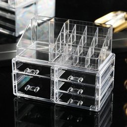 ORGANIZADOR DE MAQUIAGEM ACRILICO 5 GAVETAS 16 DIVISORIAS PORTA BATOM COSMETICOS PINCEIS CAIXA PARA  - 5