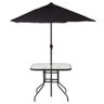 Conjunto De Jardim Chicago Preto Com Ombrelone Mor Life - 3