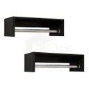Ver imagem 1 de Conjunto com 2 Cabideiros Suspenso Com Varão Decorativa Nova Decor Cabideiro multiuso