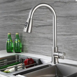 Torneira Cozinha Gourmet Monocomando Extensível Aço Escovado - 3