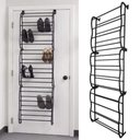 Ver imagem 3 de Sapateira Preta Vertical de Parede ou Porta para 36 Pares