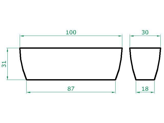 Kit 4 Vaso Planta 100x30 Jardineira Floreira Polietileno BGPLASTICOS BRANCO 006 - 4