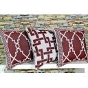 Ver imagem 1 de Kit Capas de Almofadas Rústico Dupla Face 3 Peças - Isis Arte & Tear Kit Capa de Almofada