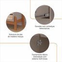 Ver imagem 2 de Cantinho do Café Bari com 1 Porta e Pés de Madeira Maciça Off White Cedro