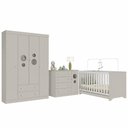 Ver imagem 2 de Quarto de Bebê Completo com Berço Americano 3 em 1 Pirulito Multimóveis MP4613 - Off White
