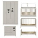 Ver imagem 7 de Quarto de Bebê Completo com Berço Americano 3 em 1 Pirulito Multimóveis MP4613 - Off White
