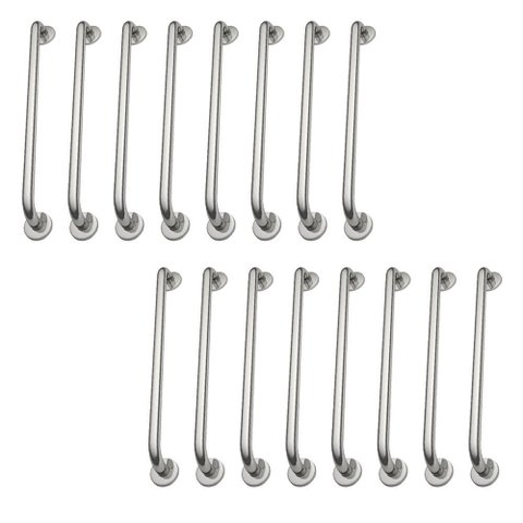 Alça de Apoio Barra Inox Kit 18 Unidades 70cm Inox Deficiente Idoso Suporte Parede Corrimao