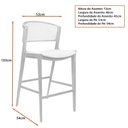 Ver imagem 4 de Banqueta Cyndi 53cm Madeira Maciça | Factor Off White - Sallar Home