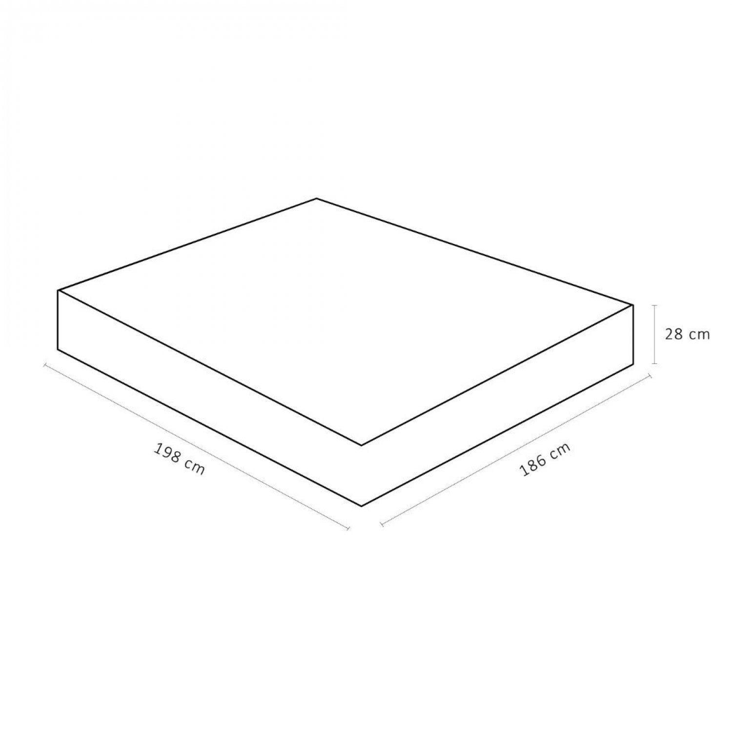 Colchão King Ortobom Viscomemory 28X 198X 186 cm - 2