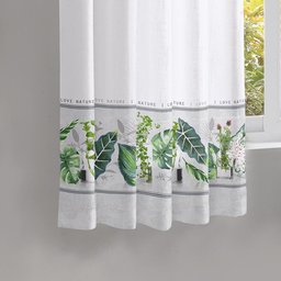 CORTINA BELLA JANELA COZINHA 260X120 TECIDO POLI - UN - Botanic - 2 CORTINA BELLA JANELA COZINHA 260X120 TECIDO POLI - UN - Botanic - 2