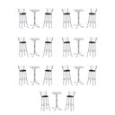Ver imagem 1 de Kit 7 Bistros Com 7 Banquetas Cromadas
