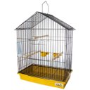Ver imagem 1 de Gaiola para Calopsita Teto Aramado Black/amarelo Pet Piu Jel Plast