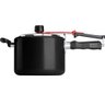 Panela de Pressao Clock Control 4,5L, Preta com tampa Polida - 1