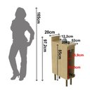 Ver imagem 2 de Balcão com Tampo Nicho com Porta Toalhas 20cm Nanda TM4221 Nature/Arenas