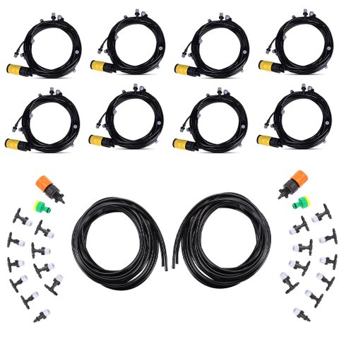 Mangueira climatizadora Sistema Irrigacao Kit 10 Und Jardim Grama 10 M