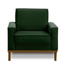 Ver imagem 3 de Kit 2 Poltronas Decorativa Living com Base Lavinia Linho Verde Adonai Estofados