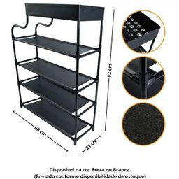 Sapateira Rack Estante Multiuso com Cestinho - Organização e Praticidade - 5