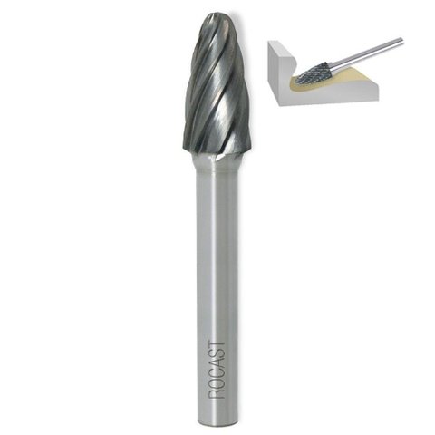 Lima Rotativa Árvore Arredondada - Med. 8mm - Metal Duro