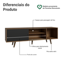 Ver imagem 4 de Rack para TV até 80 Polegadas 160cm com Pés Rustic/Preto Torino Madesa