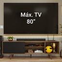 Ver imagem 5 de Rack para TV até 80 Polegadas 160cm com Pés Rustic/Preto Torino Madesa