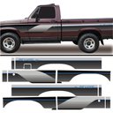 Ver imagem 1 de Faixa D20 Deluxe 95 96 Adesivo Lateral Chevrolet Cs Azul Teu Adesivo Kit Adesivo Faixa Lateral Camin