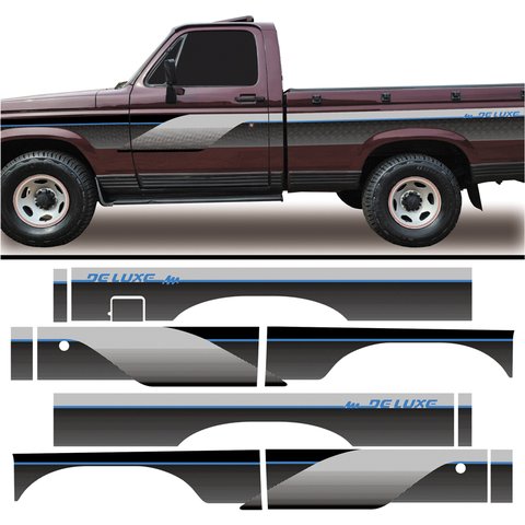 Faixa D20 Deluxe 95 96 Adesivo Lateral Chevrolet Cs Azul Teu Adesivo Kit Adesivo Faixa Lateral Camin