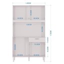 Ver imagem 3 de Cozinha Ambiente Kit Cassia 8 Portas Branco - Poquema