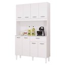 Ver imagem 2 de Cozinha Ambiente Kit Cassia 8 Portas Branco - Poquema