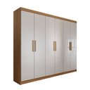 Ver imagem 4 de Guarda-roupa Casal Aurora Radiante 6 Portas 2 Gavetas - Panorama Móveis