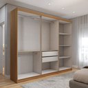 Ver imagem 5 de Guarda-roupa Casal Aurora Radiante 6 Portas 2 Gavetas - Panorama Móveis