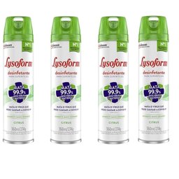 Kit 4 Pçs Lysoforme 360ml Citrus Desinfetante Superfícies - 1