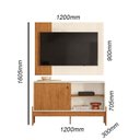 Ver imagem 3 de Rack com Painel para TV 42 Polegadas 160,5CMX120CM Wood Off White/Canela