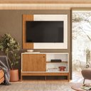 Ver imagem 1 de Rack com Painel para TV 42 Polegadas 160,5CMX120CM Wood Off White/Canela