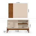 Ver imagem 5 de Rack com Painel para TV 42 Polegadas 160,5CMX120CM Wood Off White/Canela
