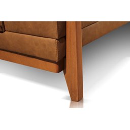 Sofá 2 Lugares Fixo Living Bellagio Couro Caramelo 2,3m - 8