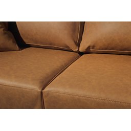 Sofá 2 Lugares Fixo Living Bellagio Couro Caramelo 2,3m - 5
